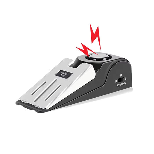 1Pc Door Stopper Alarm Portable 120Db Wedge Security Floor Door Stops Adjustable Sensitivity for Home Dormitory Traveling
