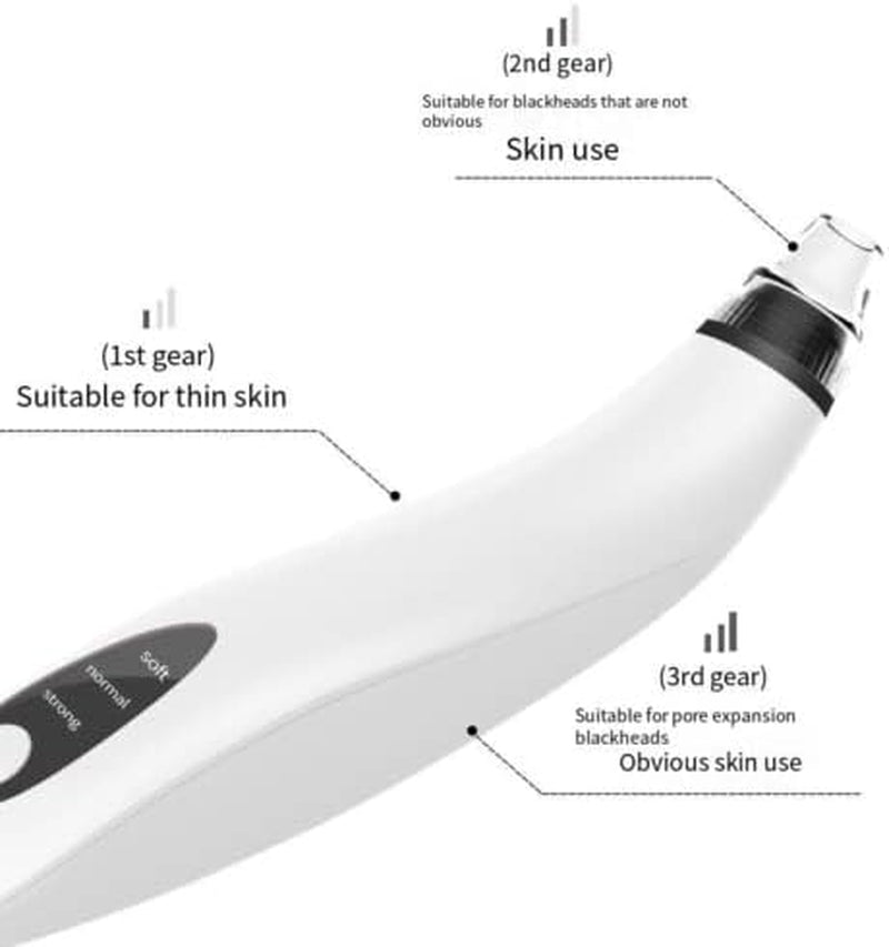 Electric Blackhead Remover Cleaner Face Diamond Pore Vacuum Suction White Heads